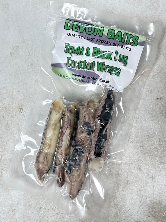 Devon Baits Wraps Squid & Black Lug