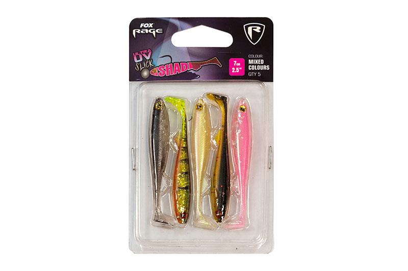 Fox Rage Slick Shad Mixed UV Colour 9cm