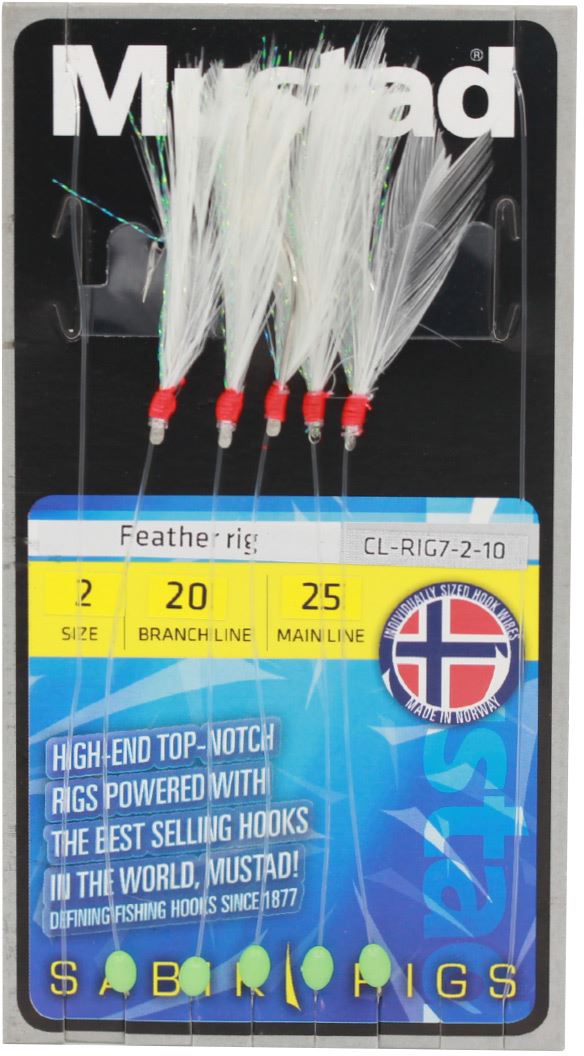 Mustad Feather Size 6 25lb